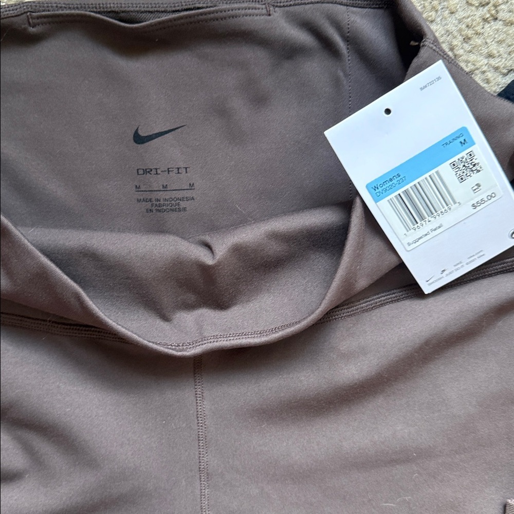 Nike ONE 🔥 Brown Dri-FIT Leggings High waisted w/ FREE Tank Top - Picture 6 of 12